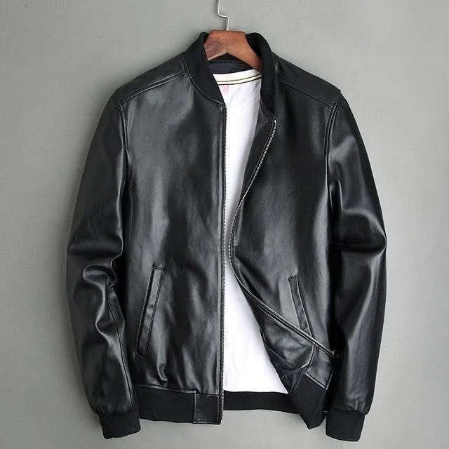 Jorah Men's Classic Bomber Leather Jacket