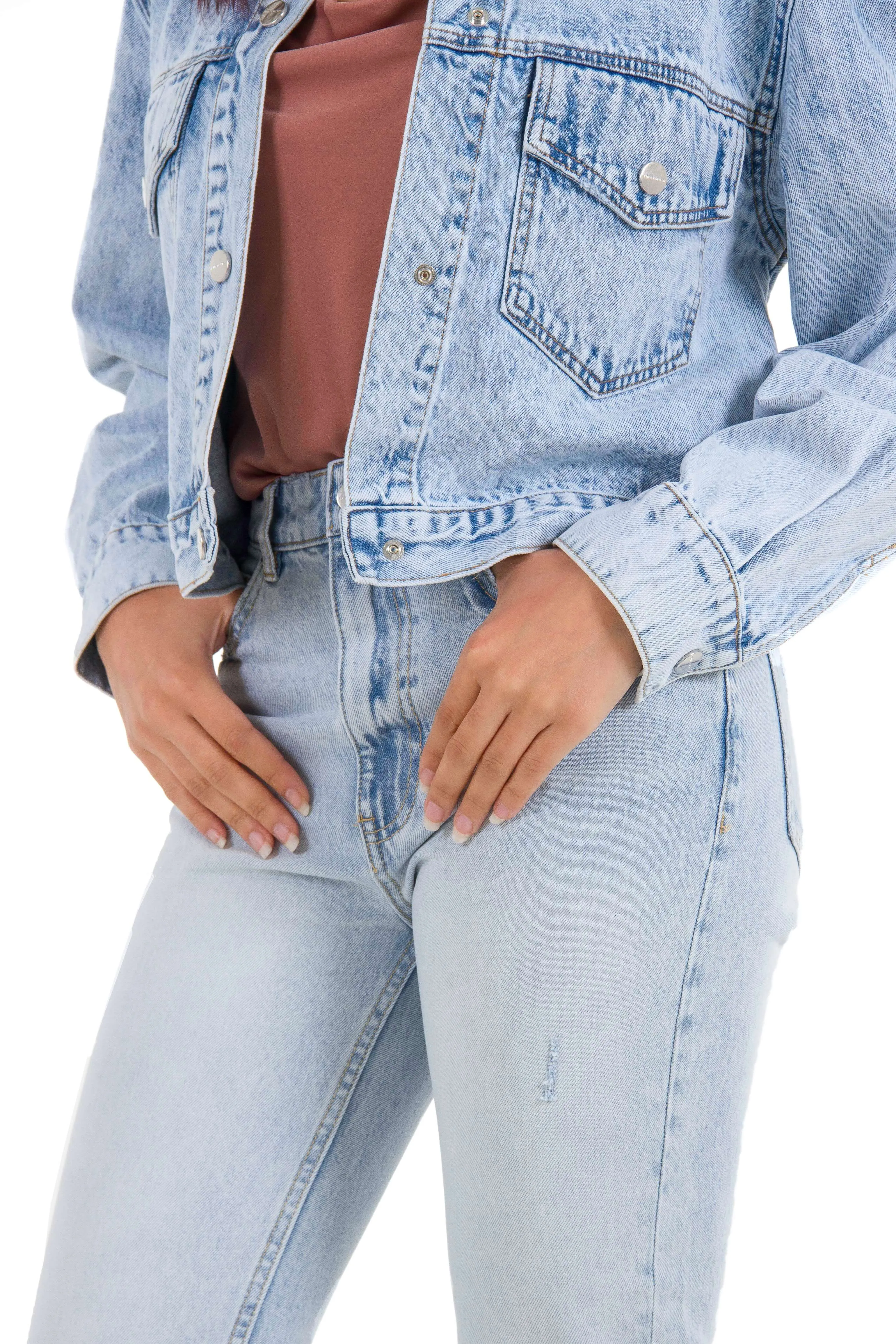 Josie Cropped Denim Jacket