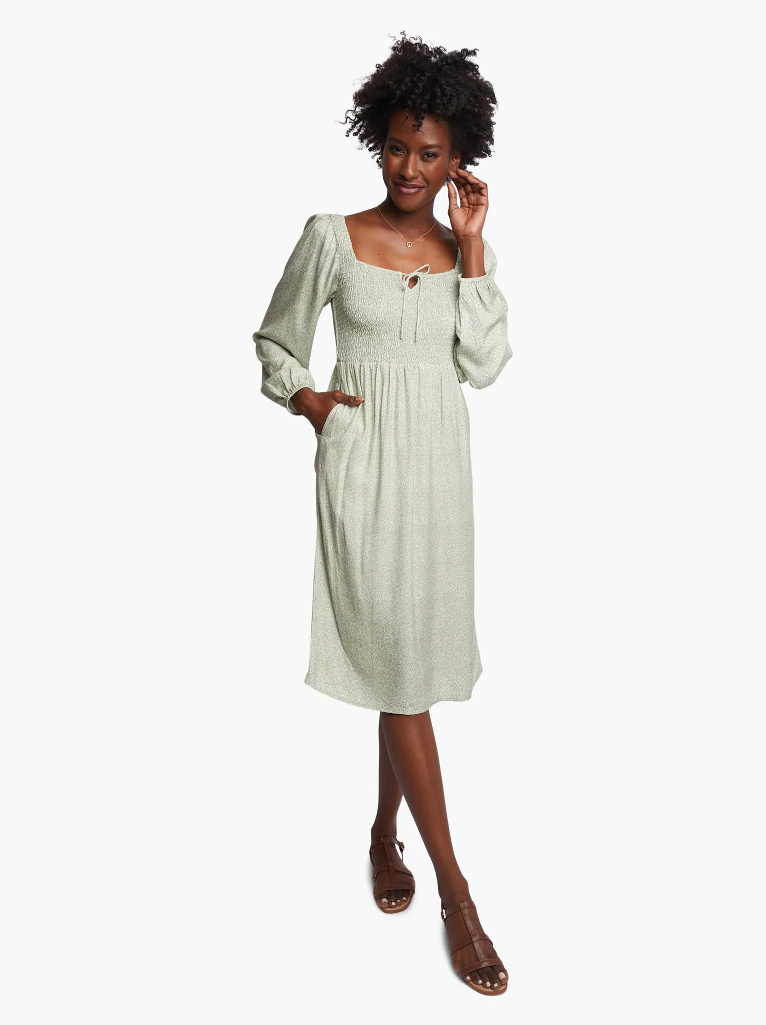 Joyce Smocked Midi Dress