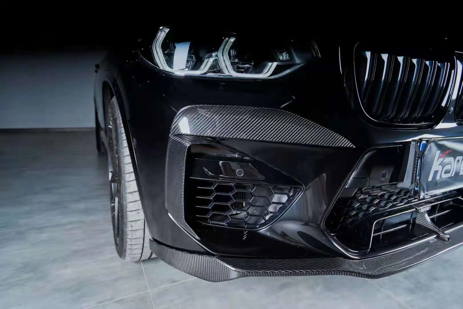 Karbel Carbon Dry Carbon Fiber Upper Valences for BMW  X4M & X4MC F98 & X3M & X3MC F97 2019-2021