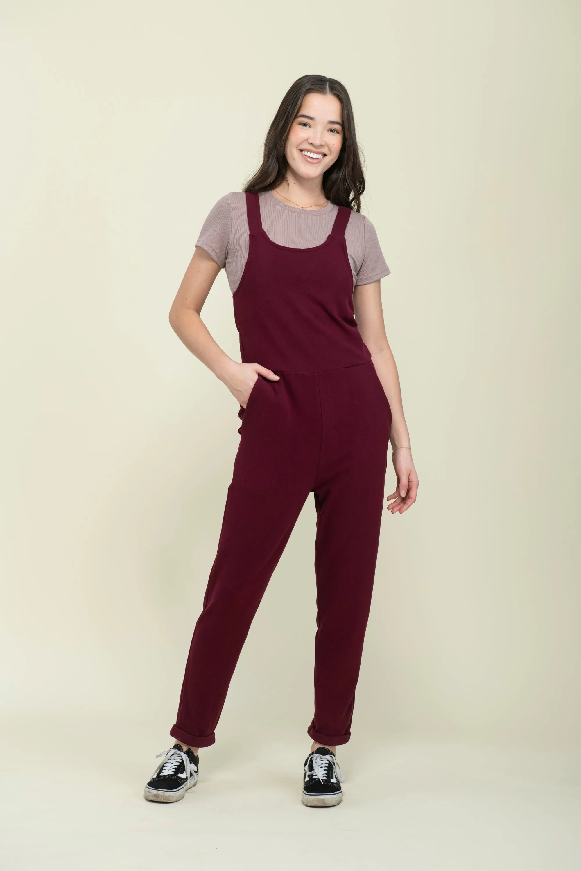 Kay-Brushed Jersey Overall