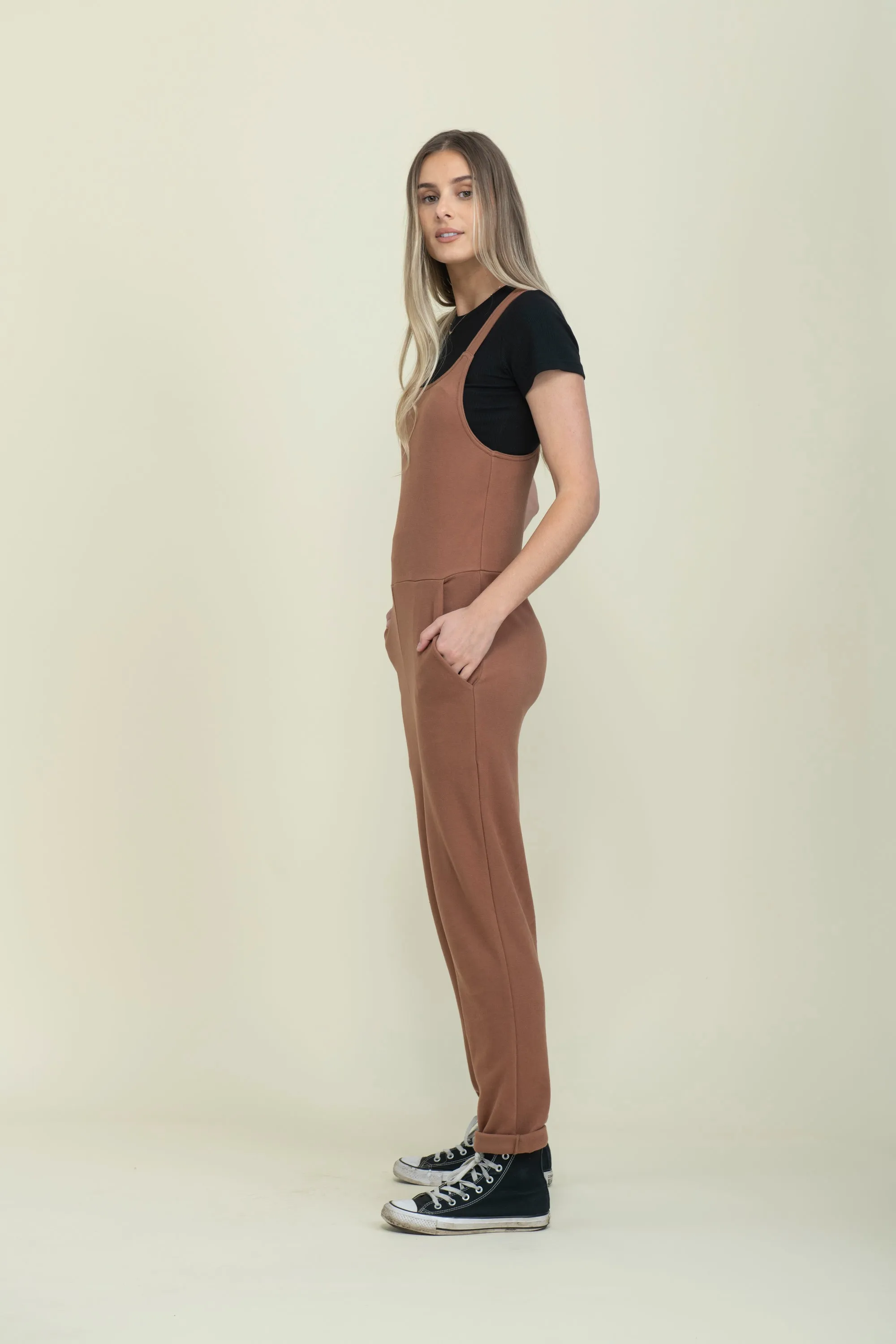 Kay-Brushed Jersey Overall