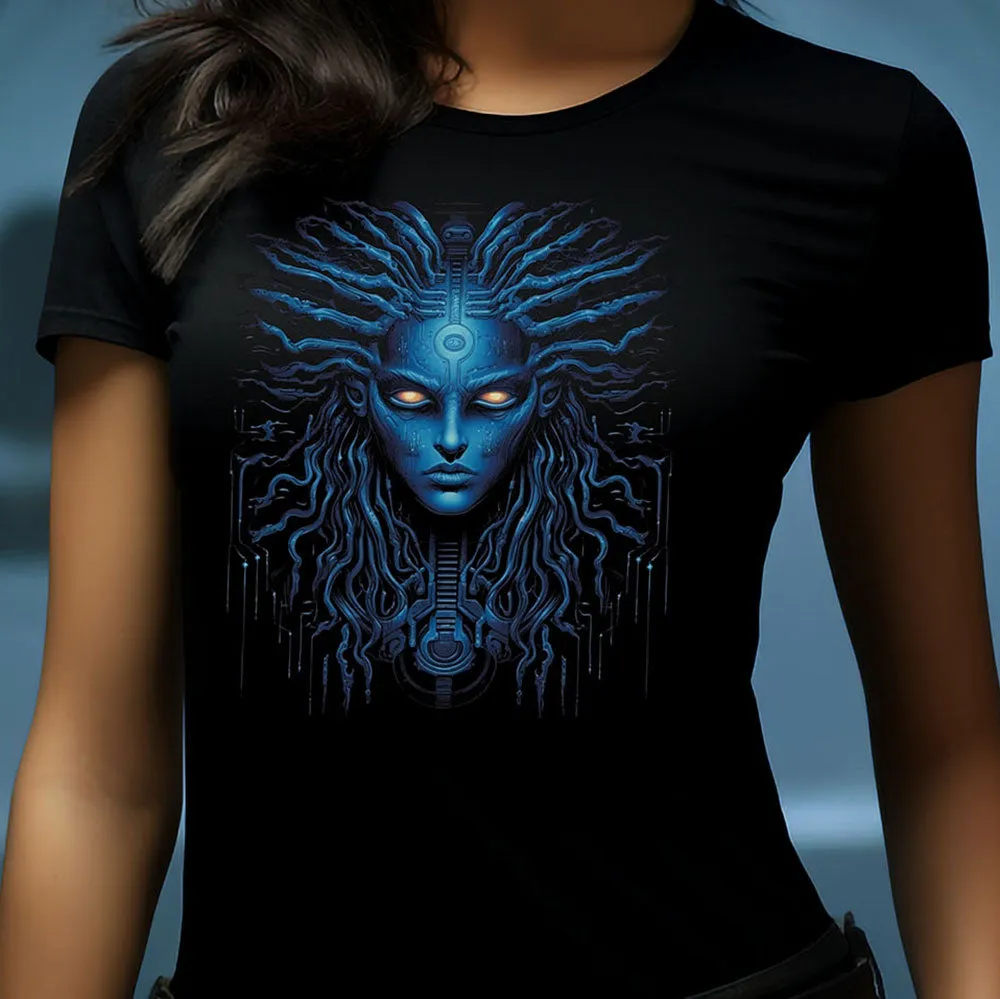 KI Gott T-Shirt  | Sci-Fi T-Shirt für Frauen