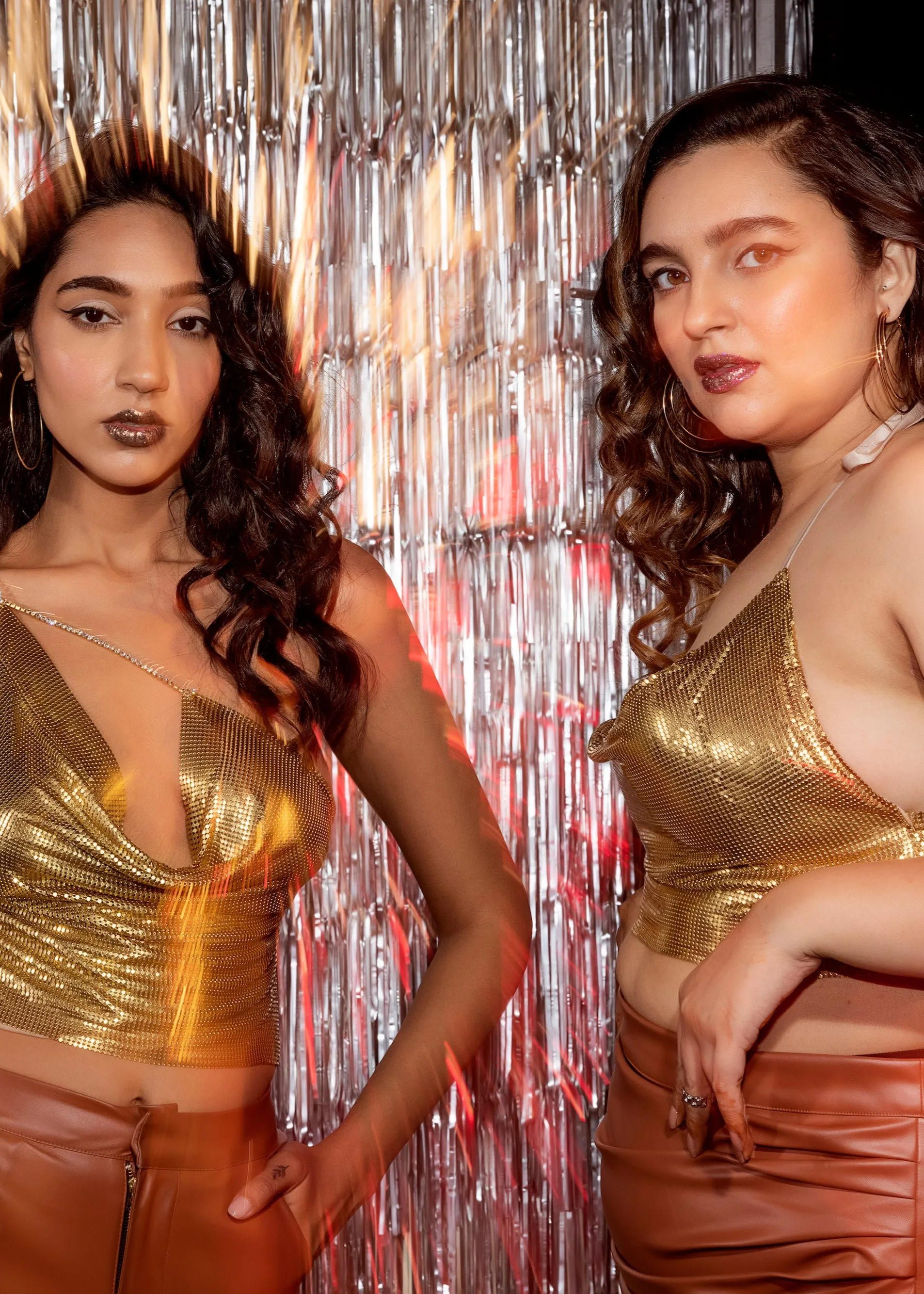 Kylie Gold Chainmail Halter Top