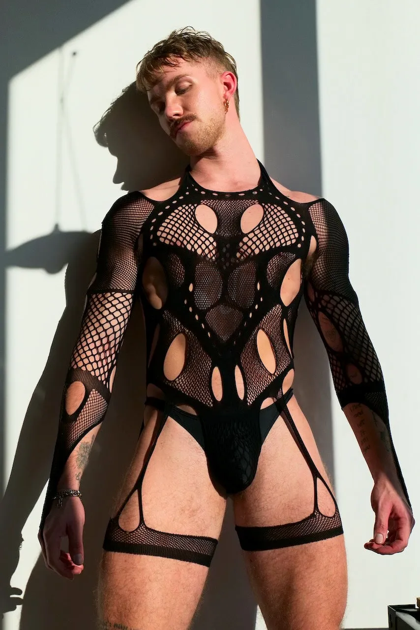 LEAK NYC CYPHER BODYSUIT BLACK