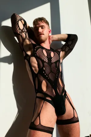 LEAK NYC CYPHER BODYSUIT BLACK