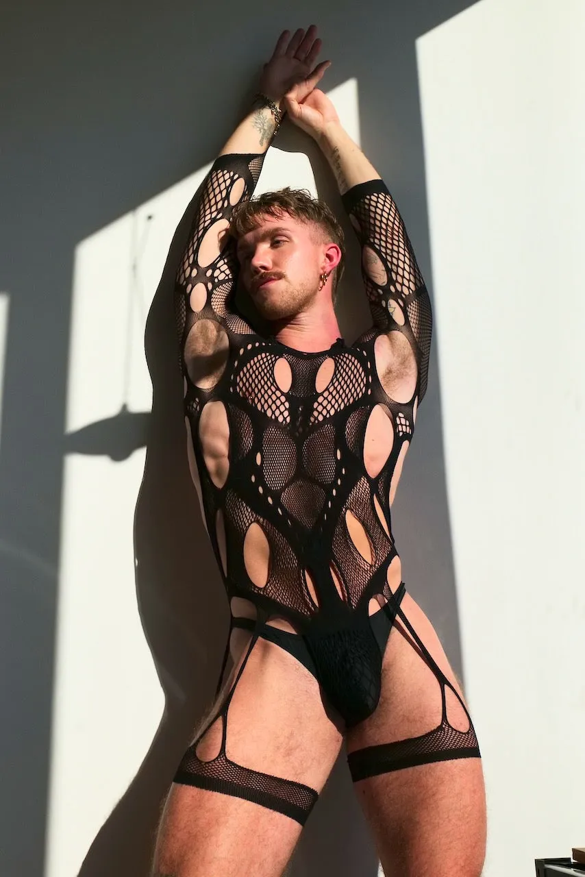 LEAK NYC CYPHER BODYSUIT BLACK