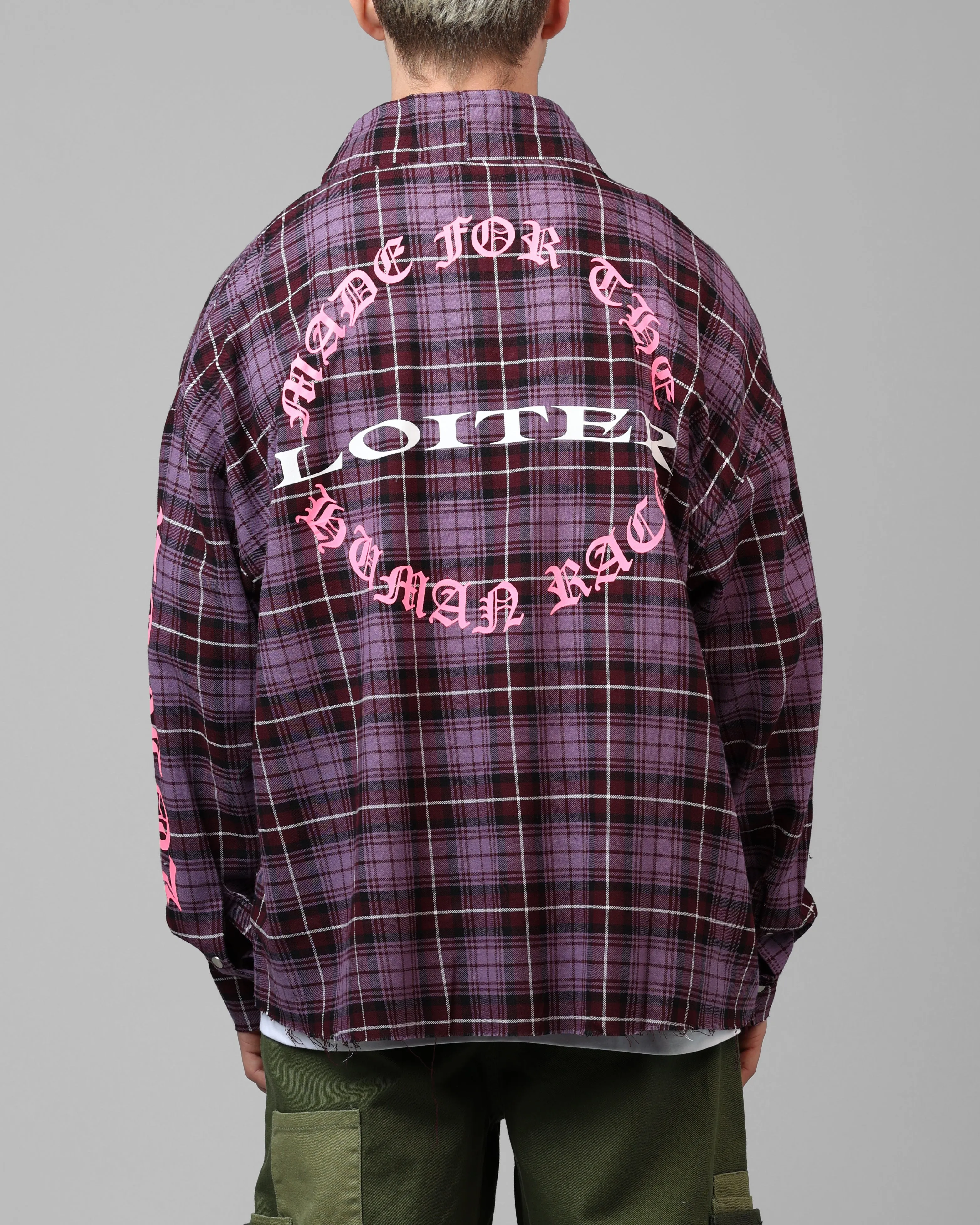 Loiter Kimono Flannel Purple