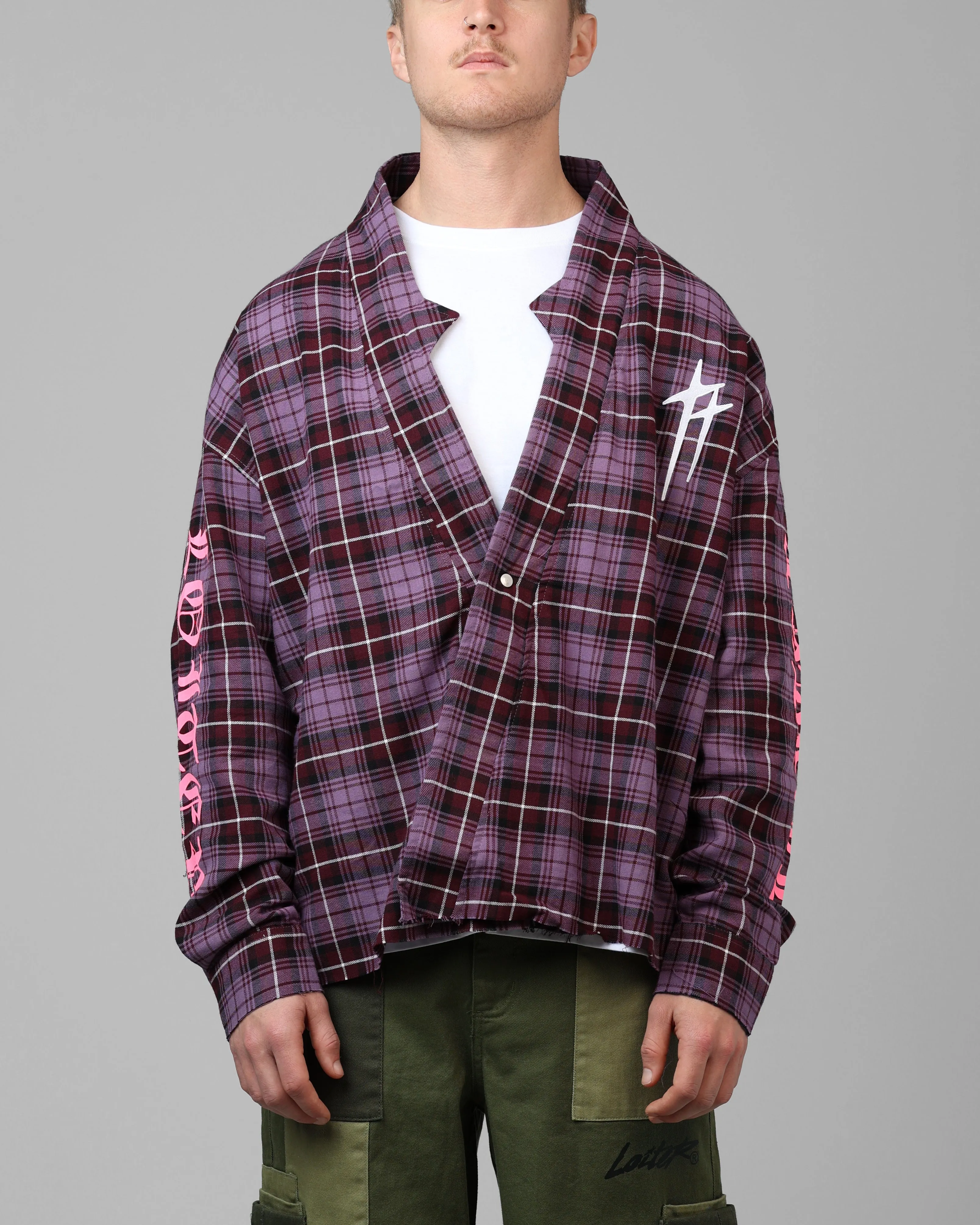 Loiter Kimono Flannel Purple