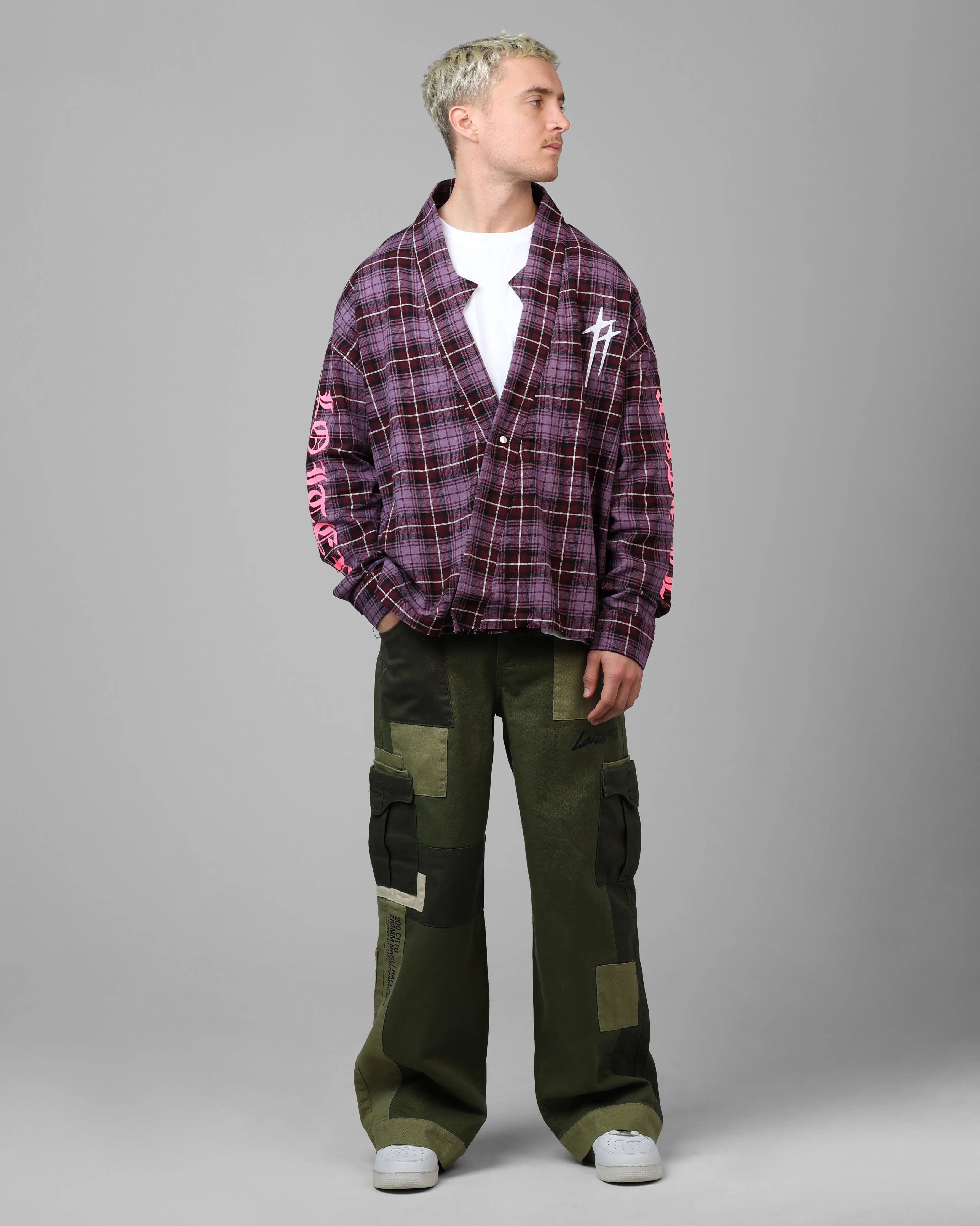 Loiter Kimono Flannel Purple