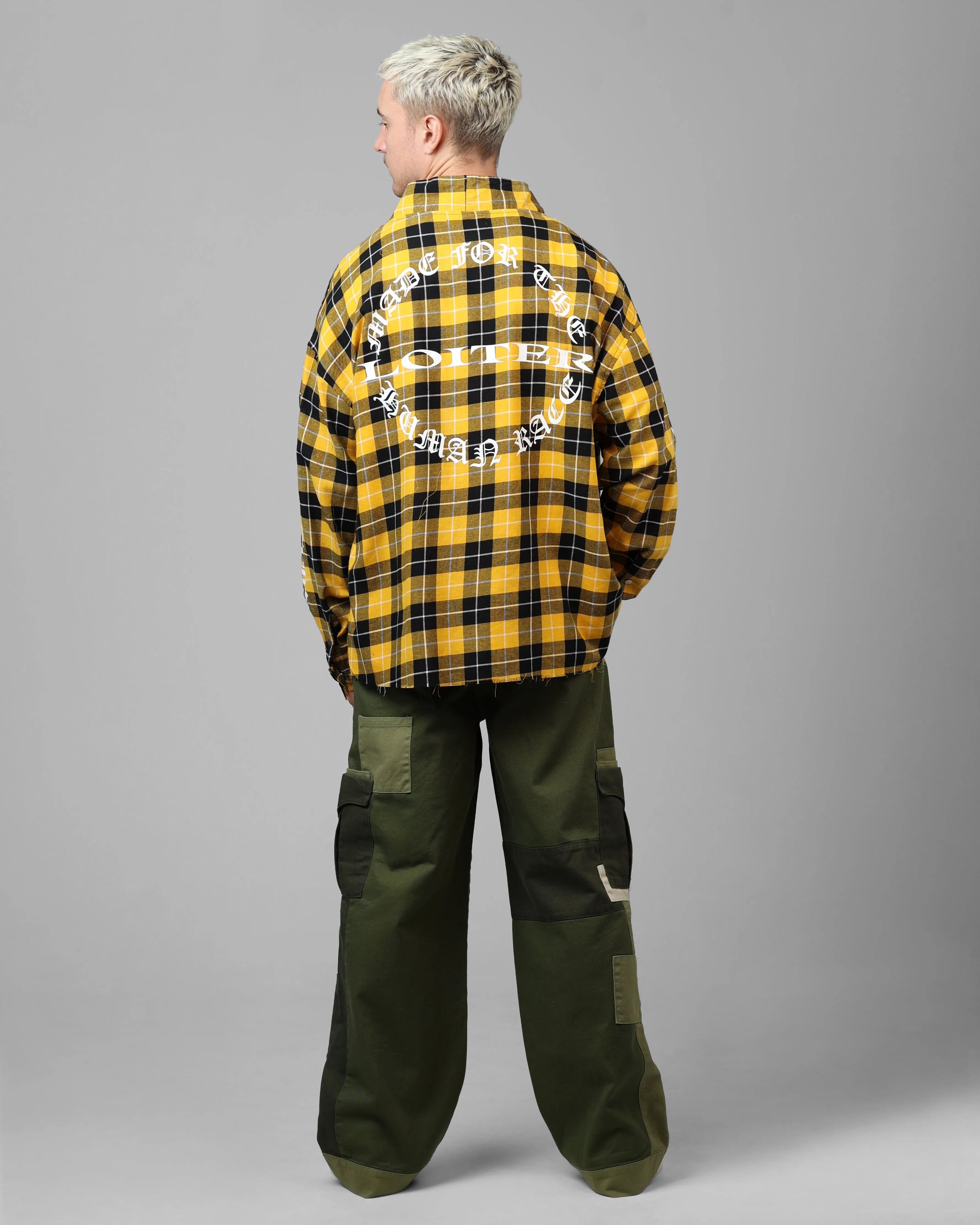 Loiter Kimono Flannel Yellow/Black