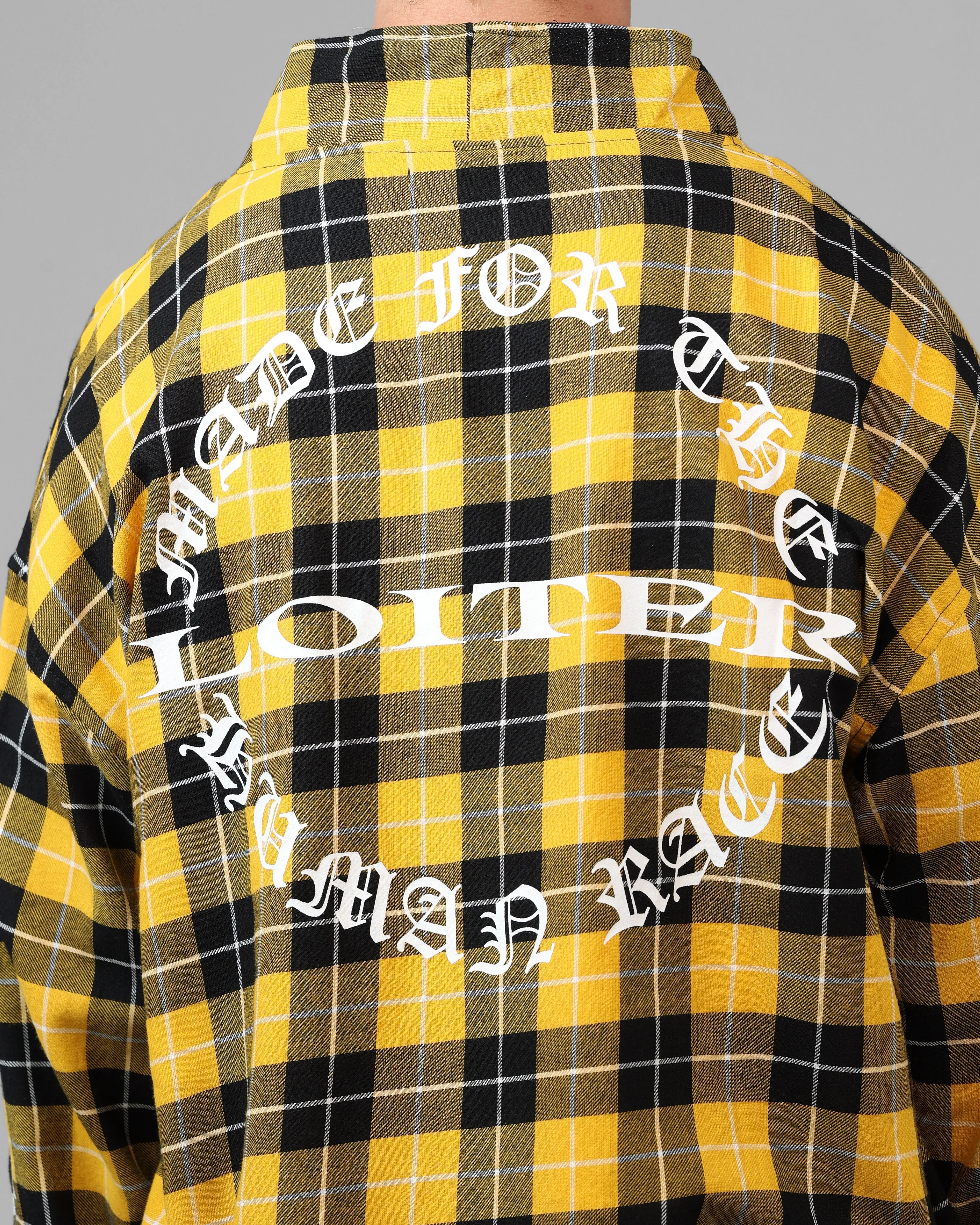 Loiter Kimono Flannel Yellow/Black