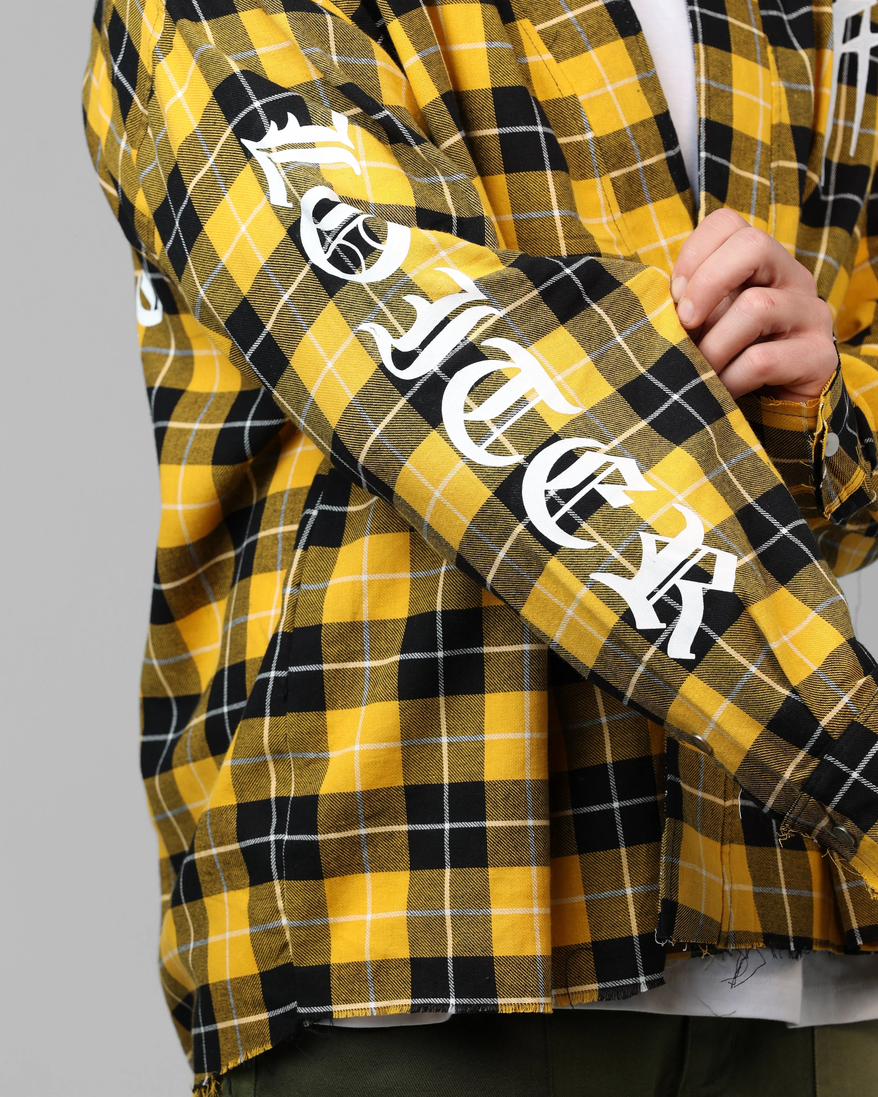 Loiter Kimono Flannel Yellow/Black