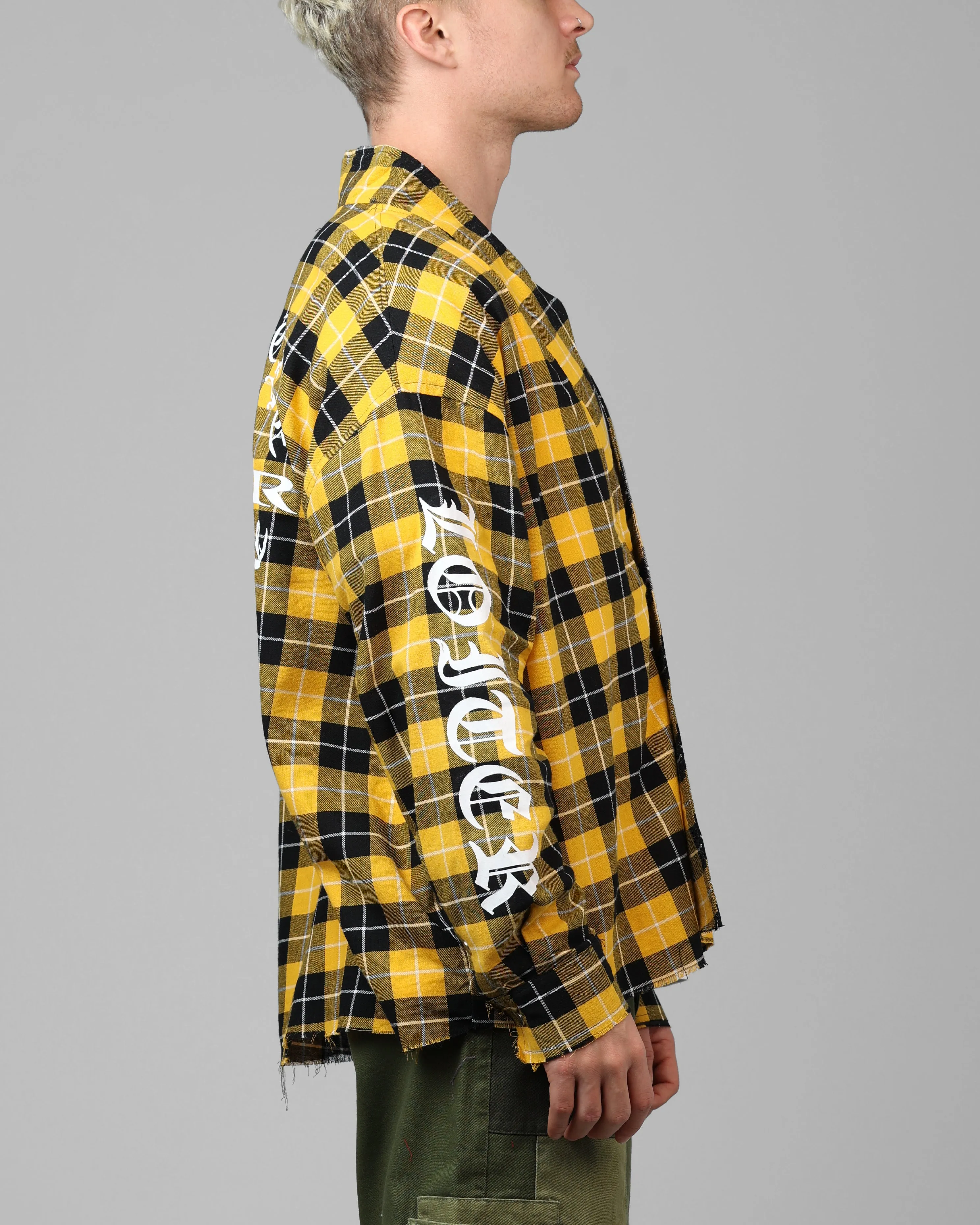 Loiter Kimono Flannel Yellow/Black