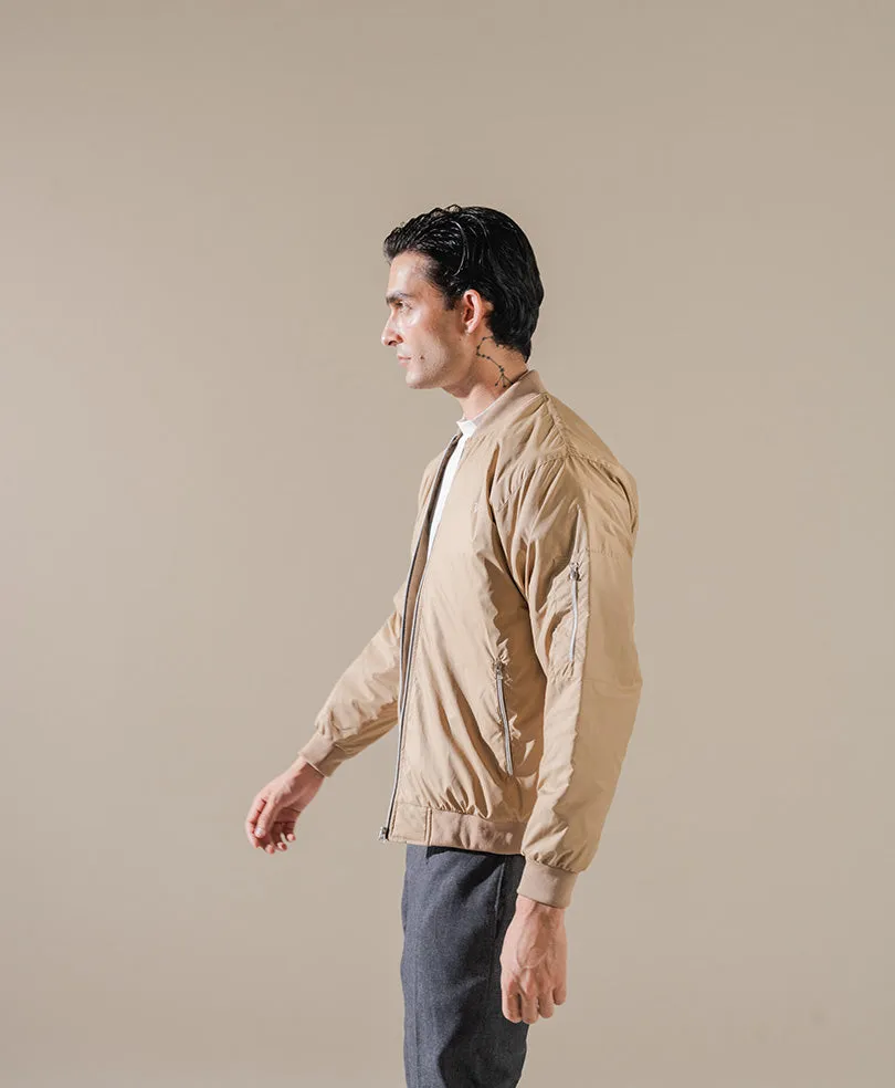 Lt Gold Bomber Jacket