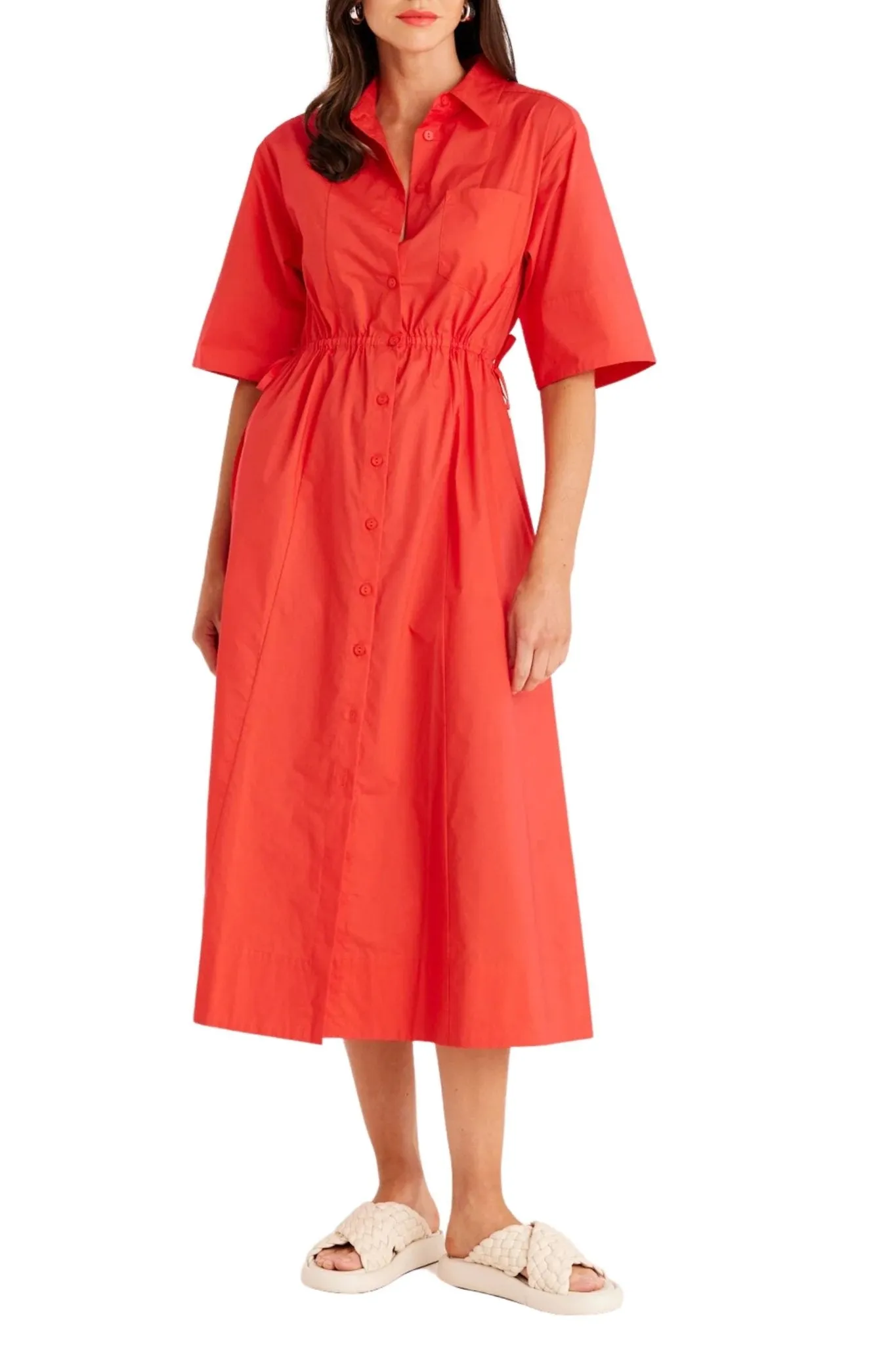 LUCY POPLIN SHIRT DRESS - CSS23329