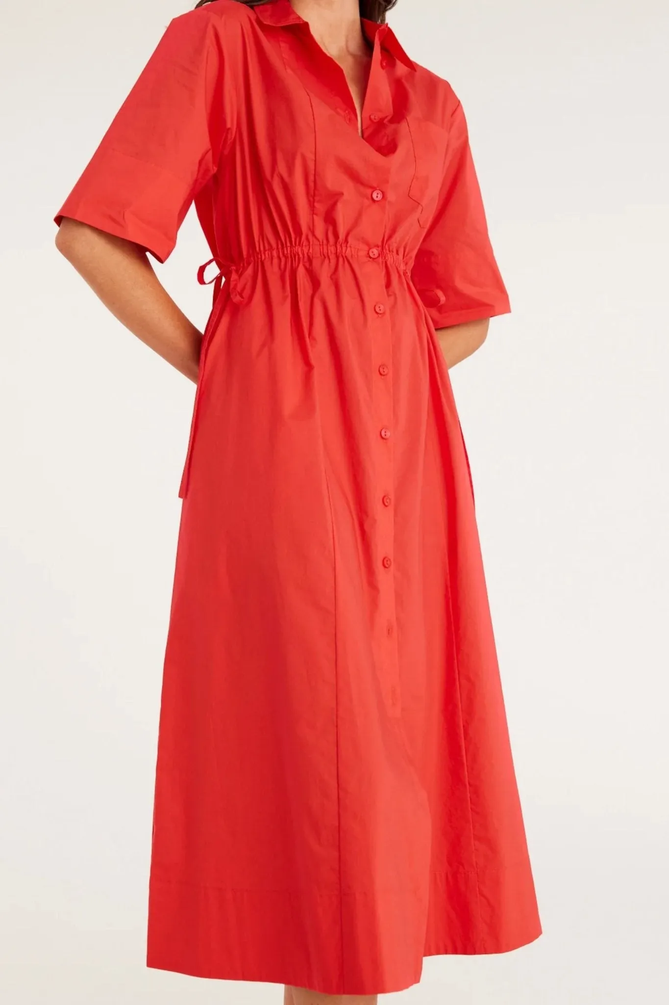 LUCY POPLIN SHIRT DRESS - CSS23329