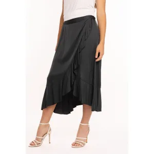 Made in Italy Ruffle Skirt | Anthracite   Violet