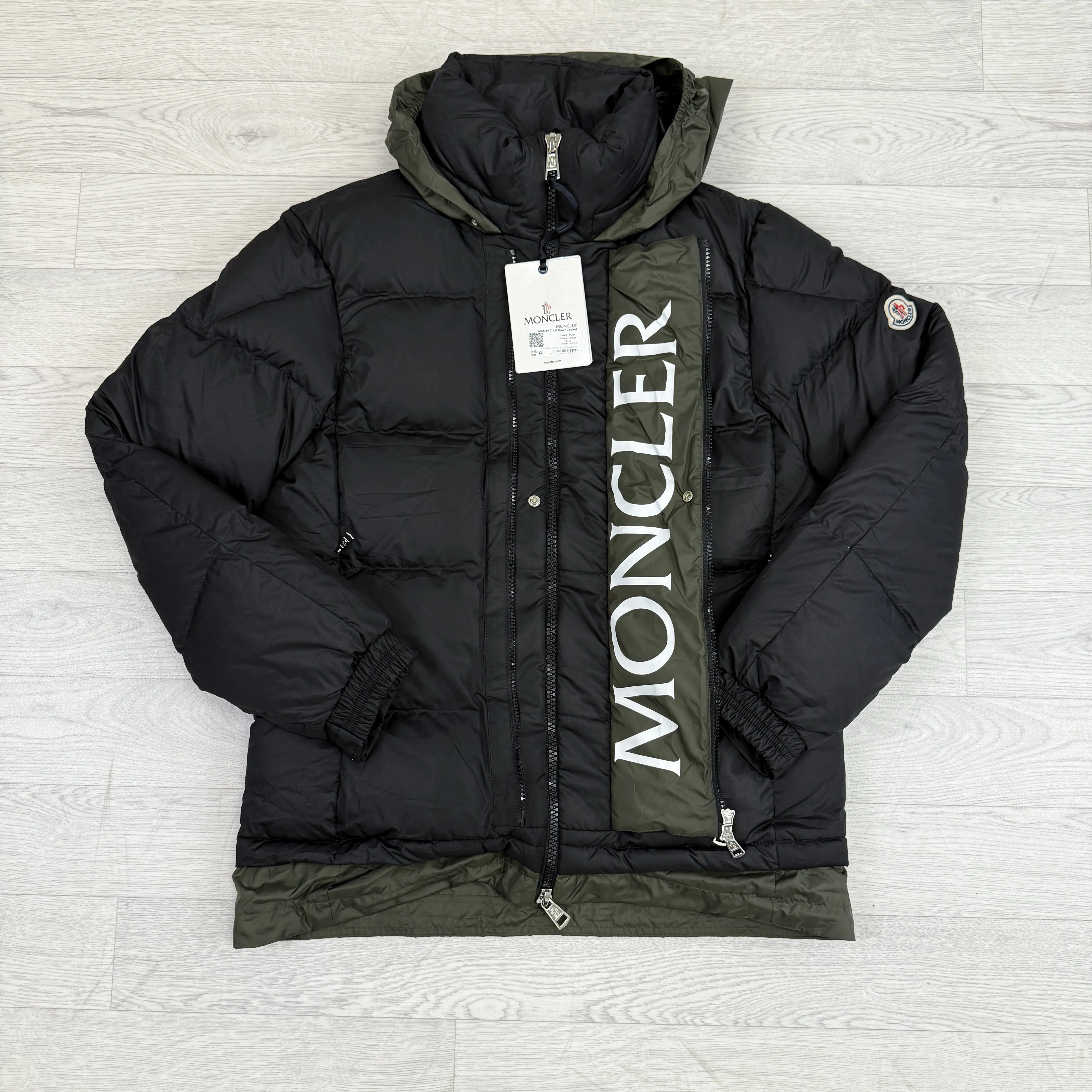 Makian Black/Green Short Down Jacket