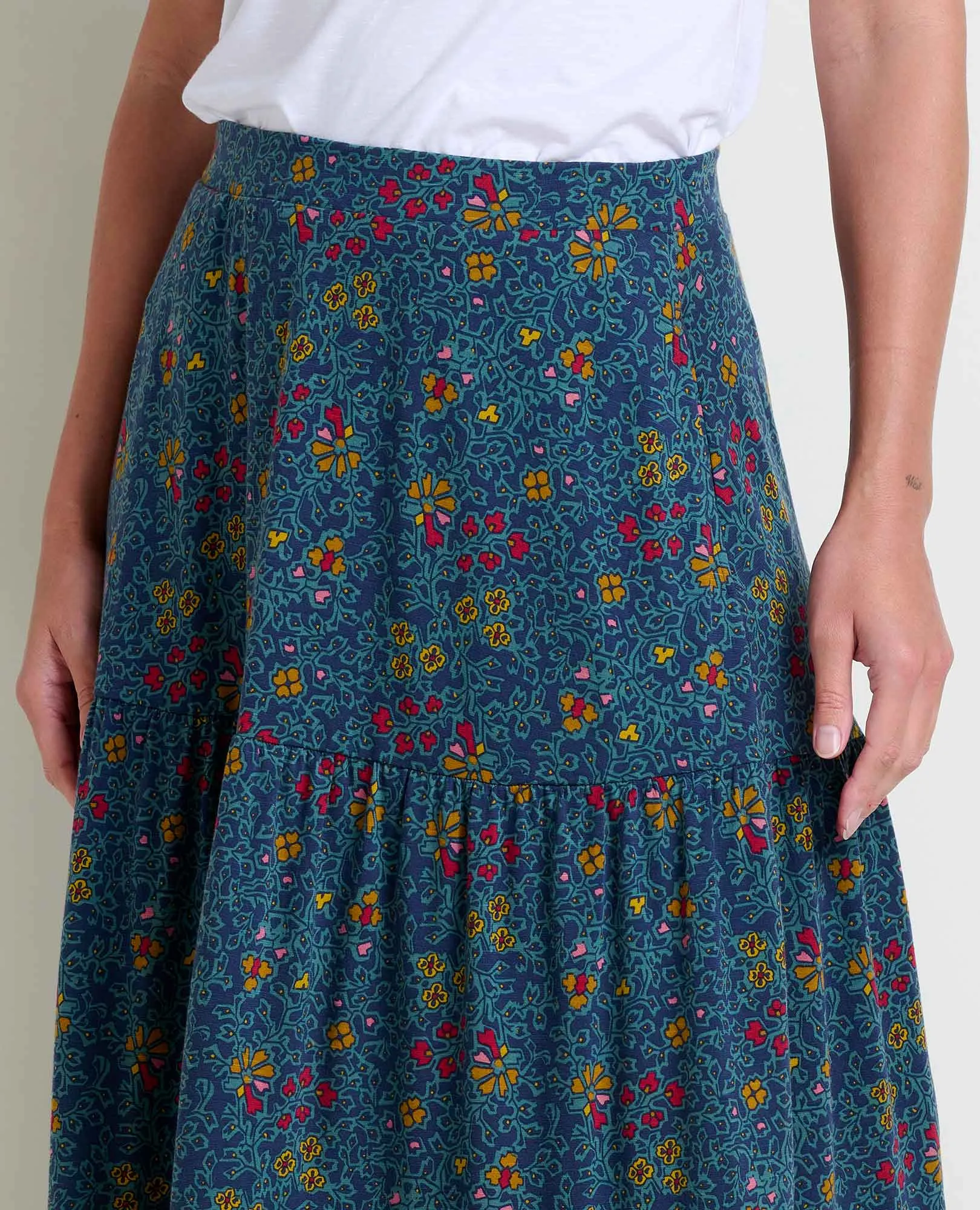 Marigold Tiered Midi Skirt