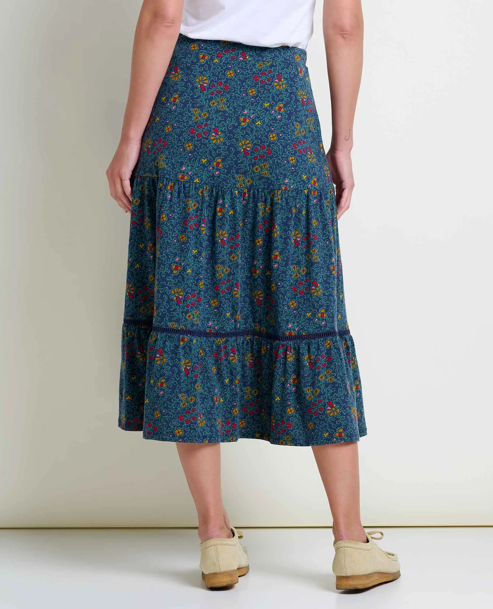 Marigold Tiered Midi Skirt