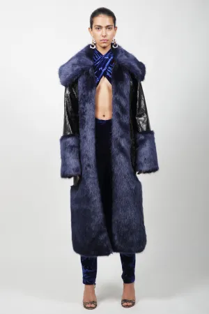 Maxi Blue Croc Coat