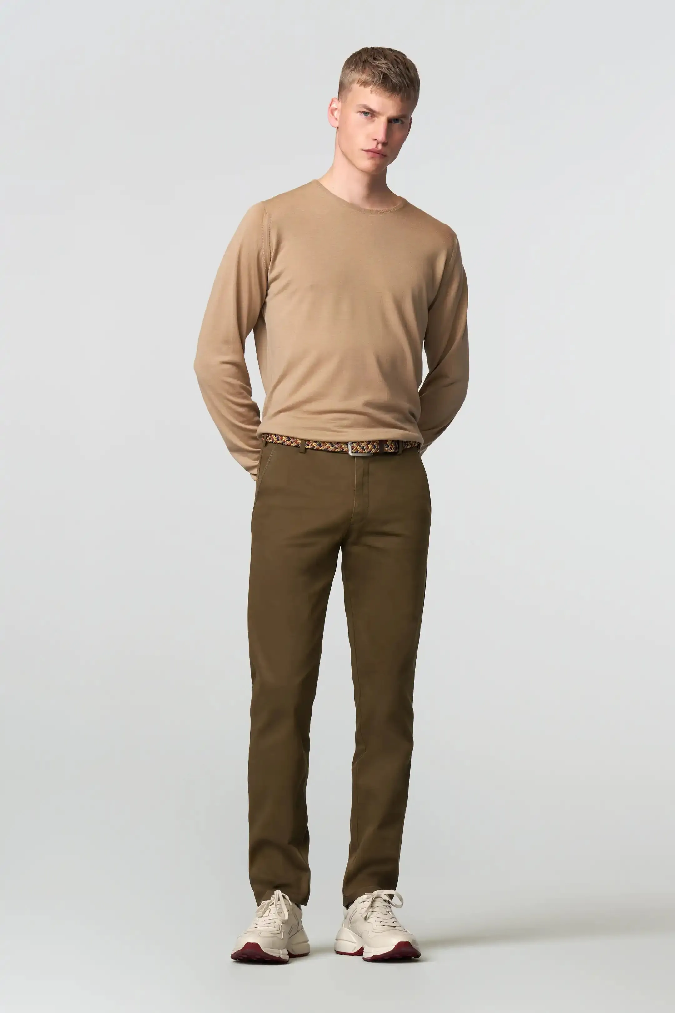 MEYER New York Trousers - 5617 Fine Texture Chinos - Caramel