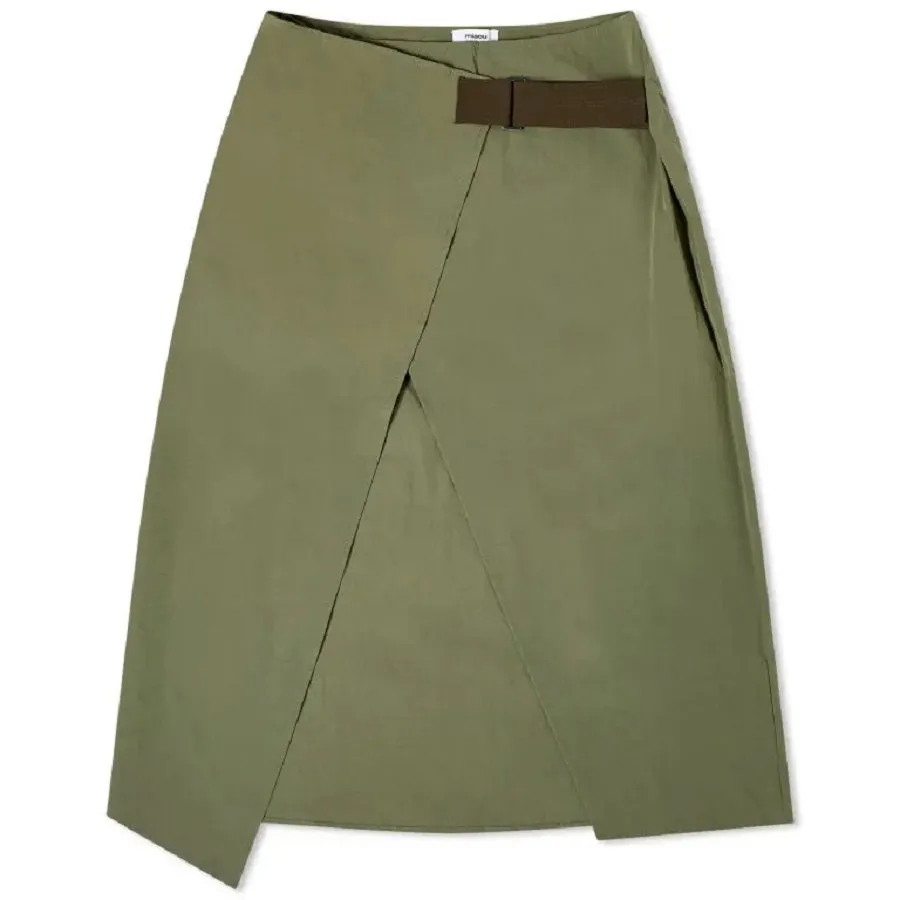 Miaou Solana Midi Skirt, dark green