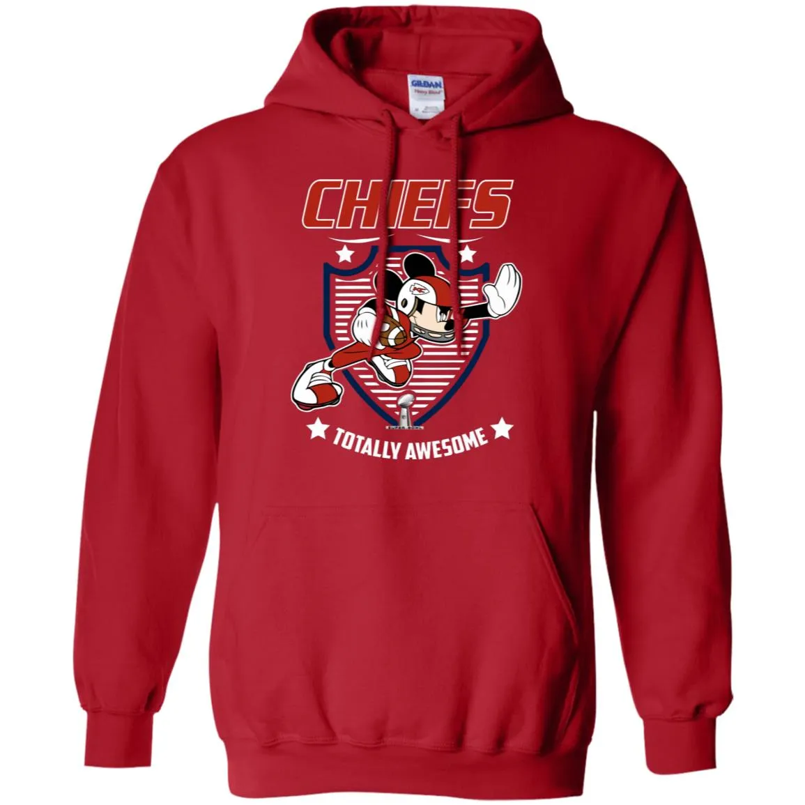 Nfl – Kansas City Chiefs Totally Awesome Mickey Mouse Super Bowl 2019 Football Pullover Hoodie Sweatshirt