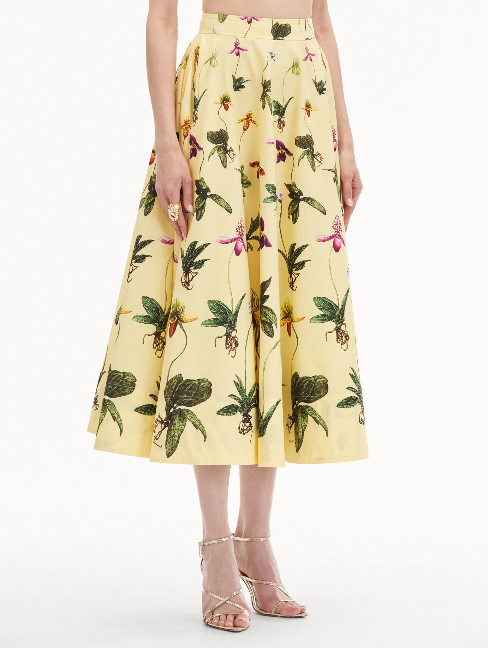 Orchid Cotton Poplin Skirt