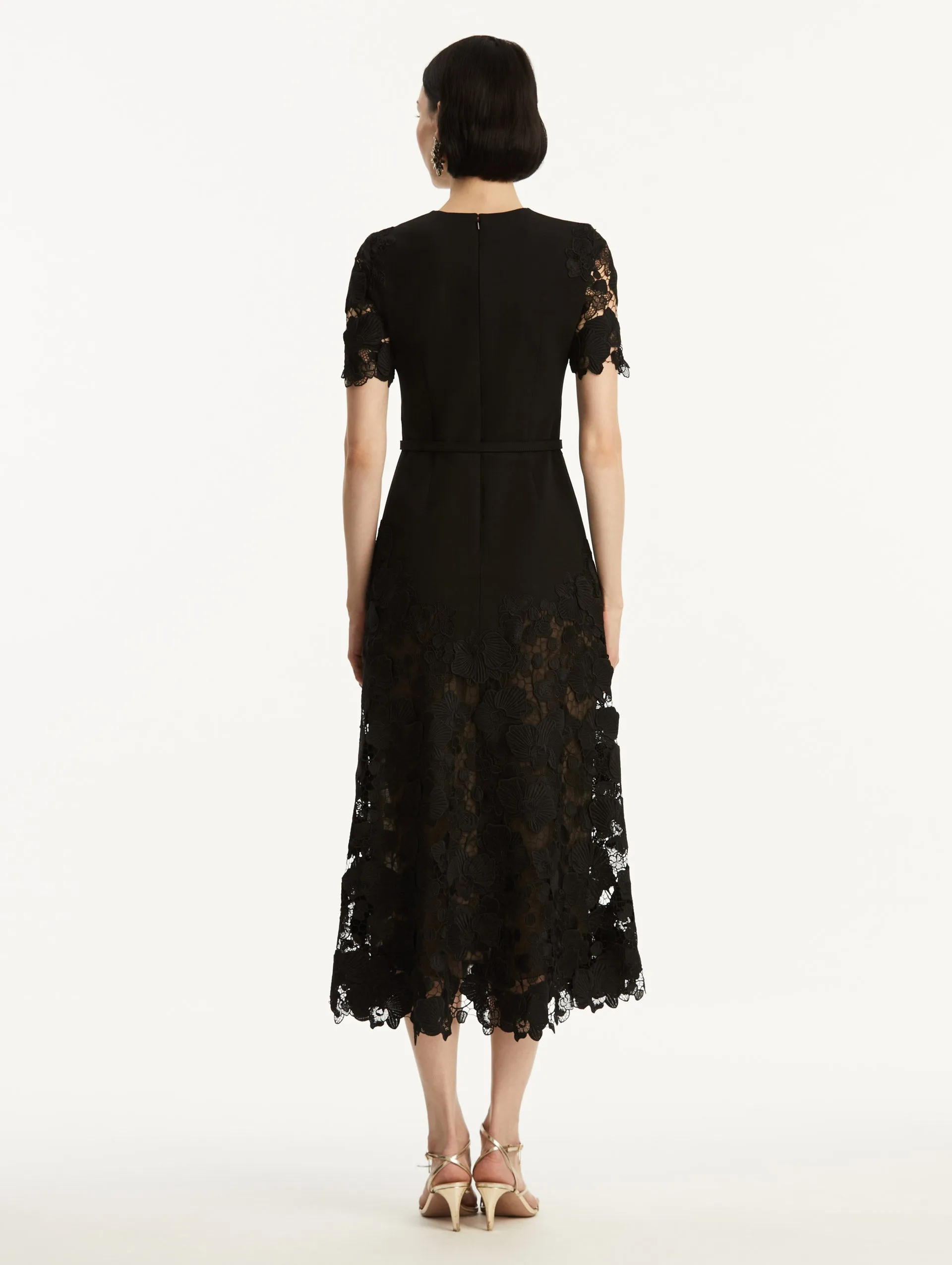 Orchid Guipure Lace Inset Dress