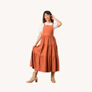 Overall Ruffle Tiered Dress