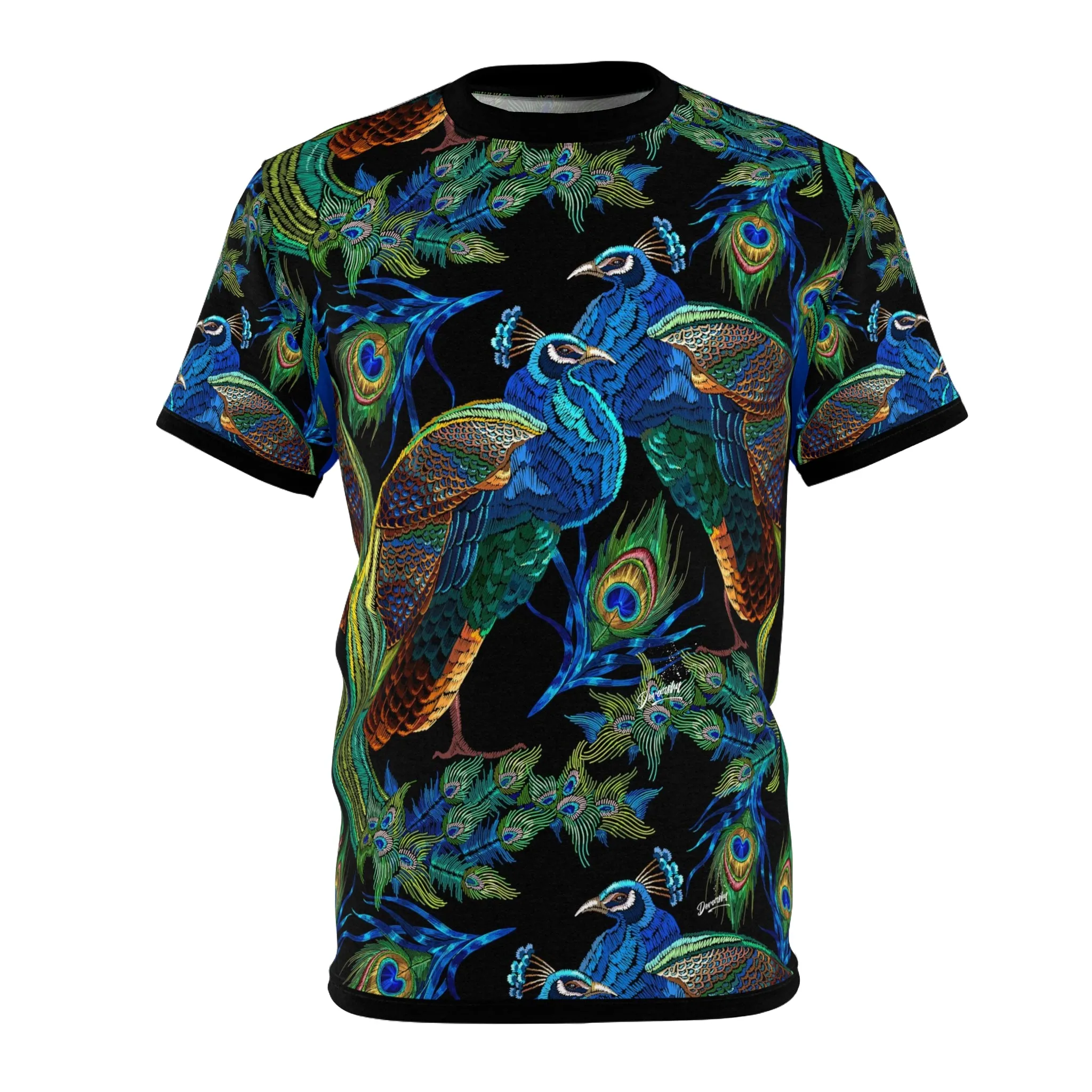 Peacock T-Shirt Unisex All Over Print Tee Best Seller Peacock Print  Unisex T-Shirt | D20029