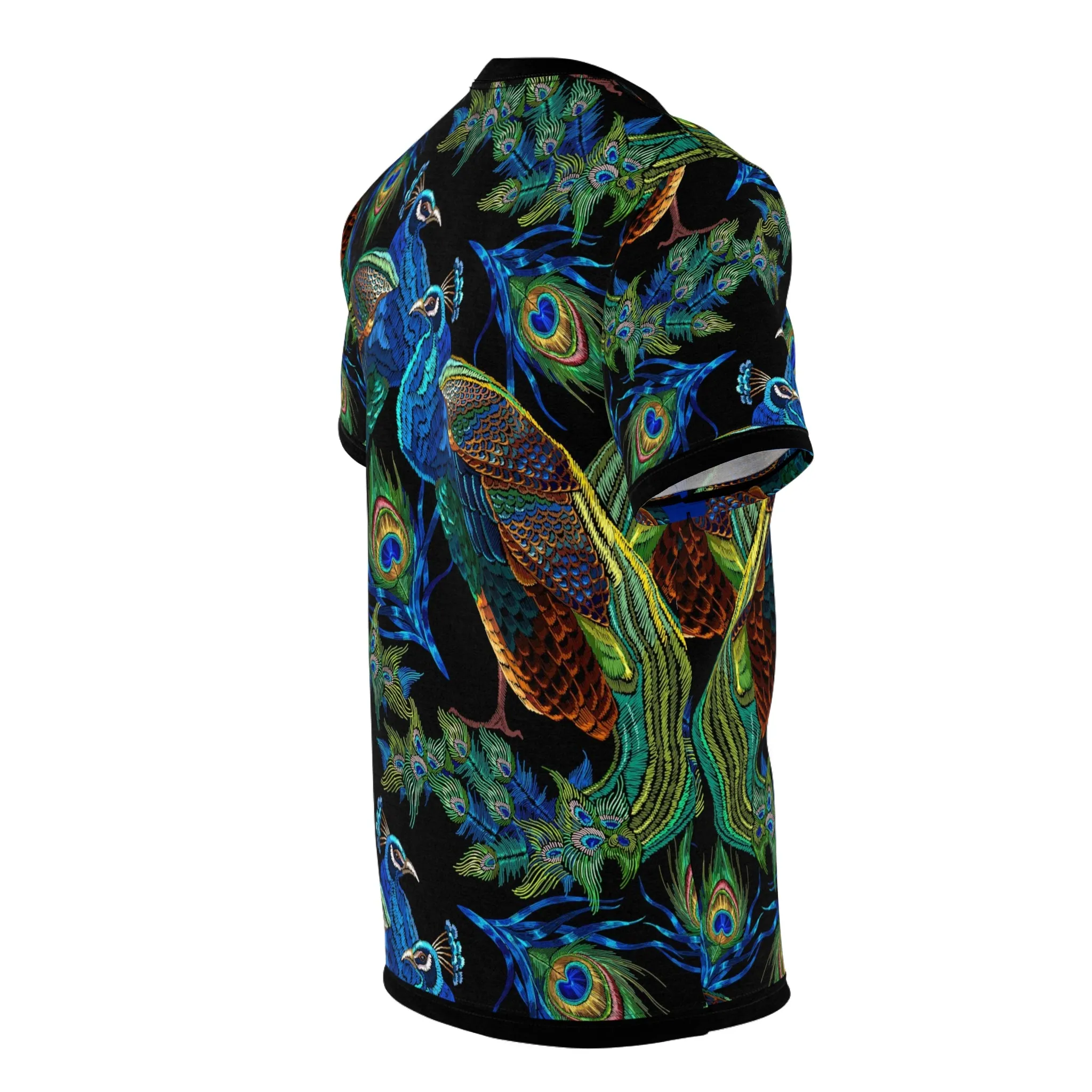 Peacock T-Shirt Unisex All Over Print Tee Best Seller Peacock Print  Unisex T-Shirt | D20029