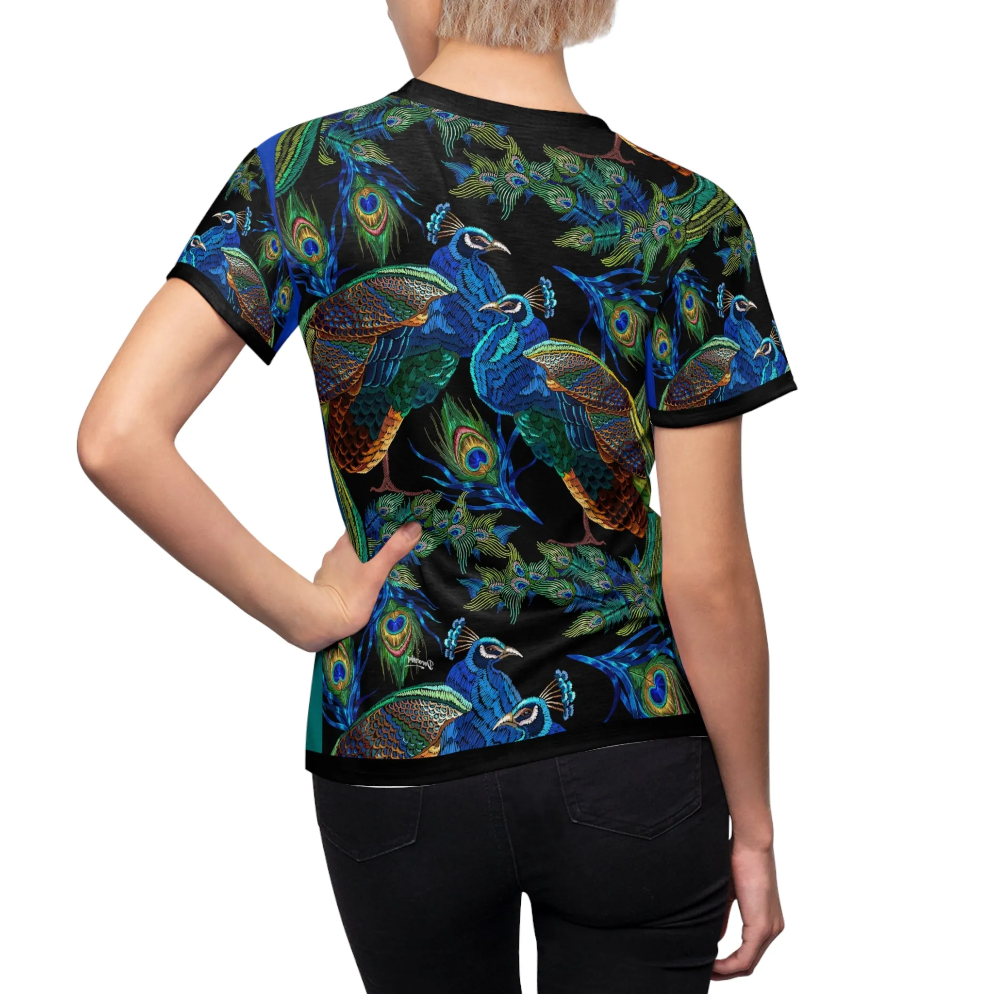 Peacock T-Shirt Unisex All Over Print Tee Best Seller Peacock Print  Unisex T-Shirt | D20029