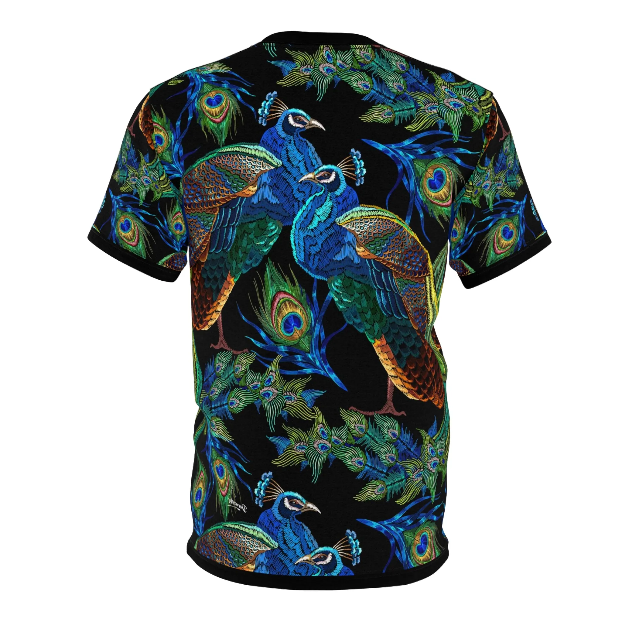 Peacock T-Shirt Unisex All Over Print Tee Best Seller Peacock Print  Unisex T-Shirt | D20029