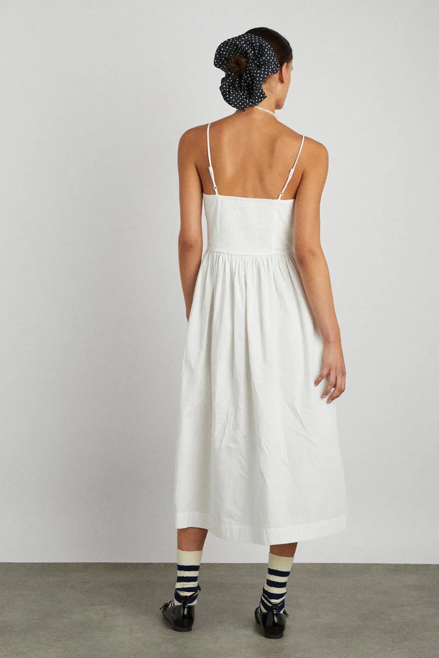 penelope apron dress - white