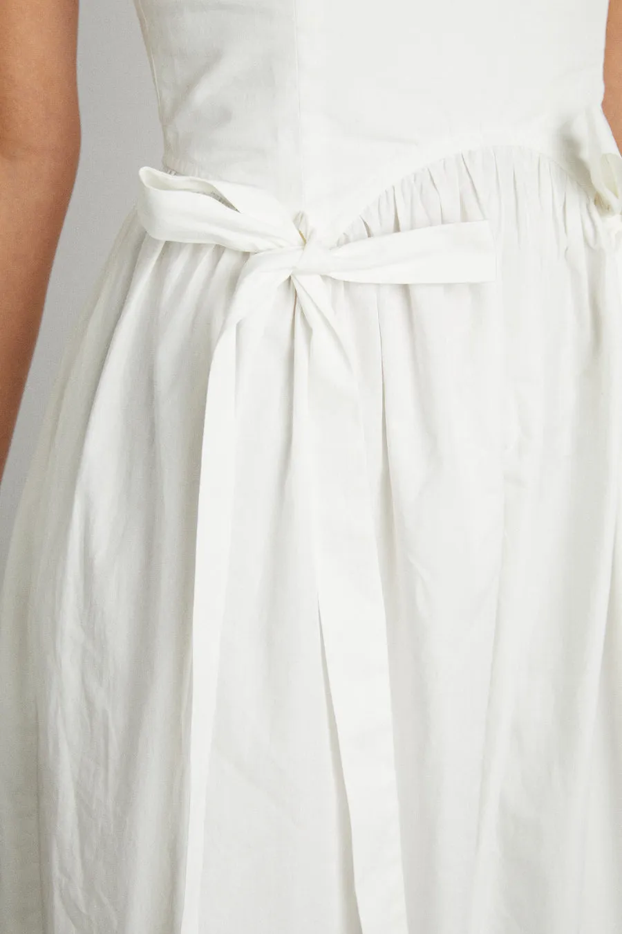 penelope apron dress - white