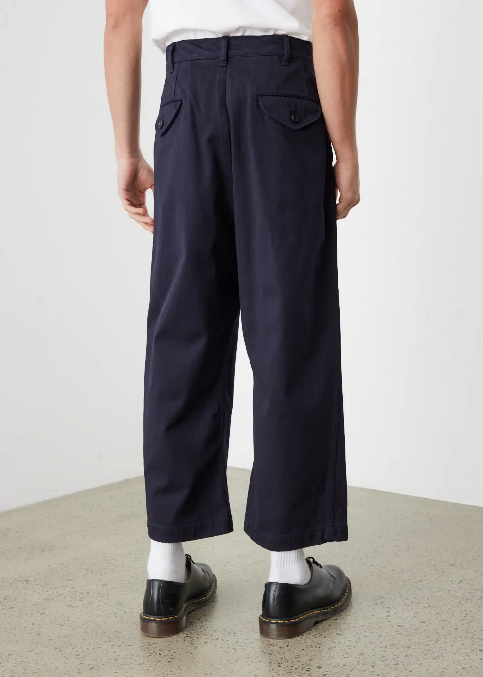 Pleated Cotton Chinos