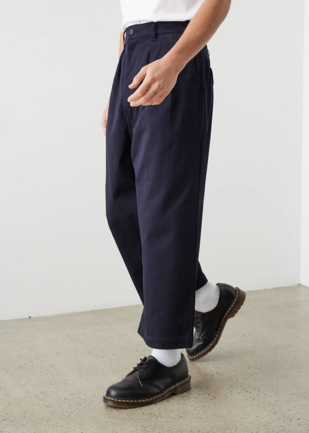 Pleated Cotton Chinos