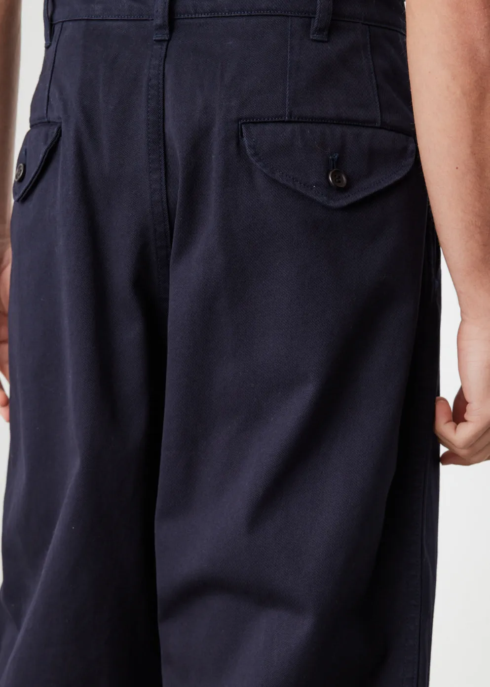 Pleated Cotton Chinos