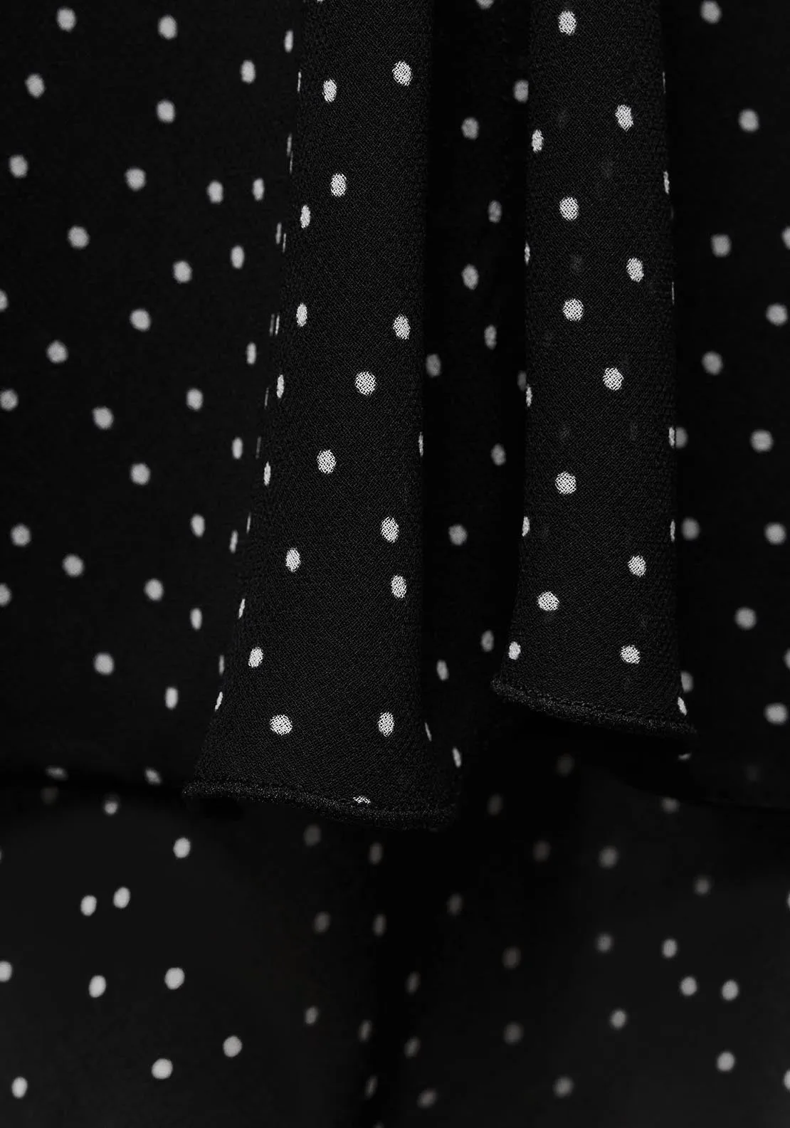 Polka-dot asymmetric skirt