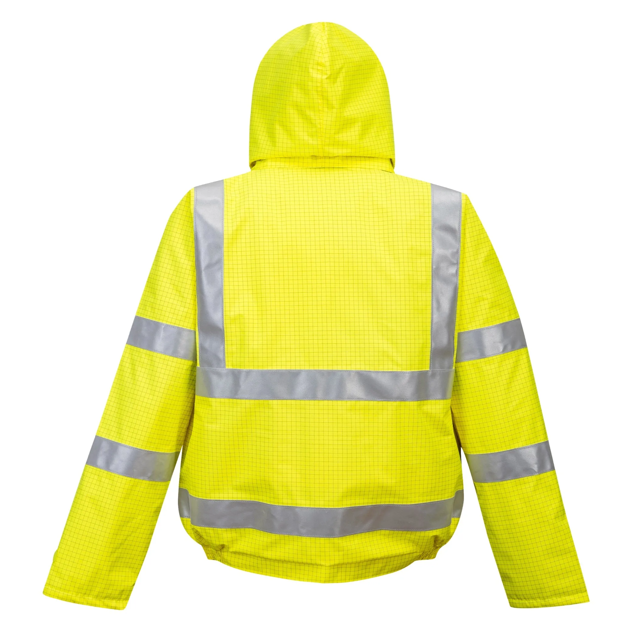 PORTWEST® Bizflame Hi Visibility Flame Resistant Anti-Static Waterproof Bomber Jacket - ANSI Class 3 - US773