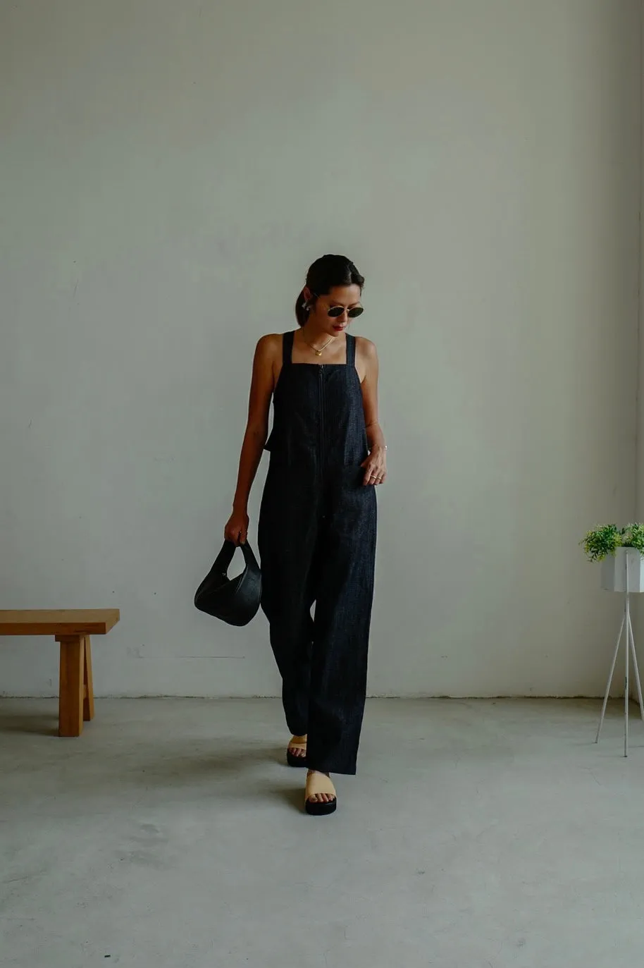 PREMIUM UNWASHED DENIM JUMPSUIT