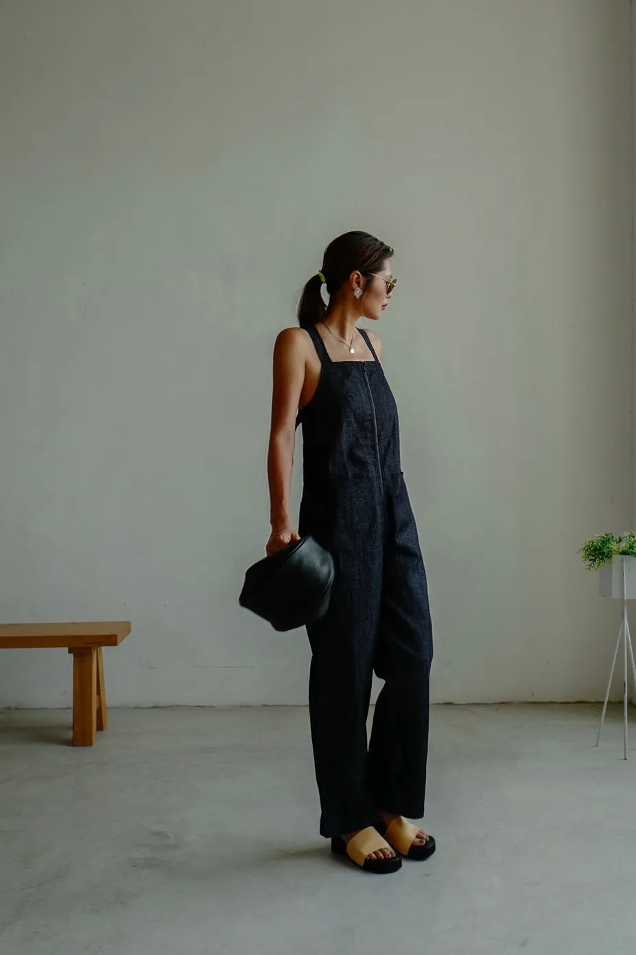 PREMIUM UNWASHED DENIM JUMPSUIT