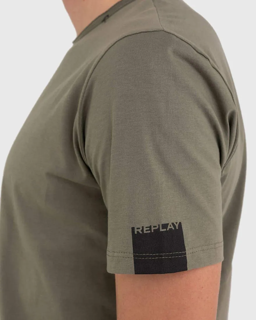 REPLAY R4082660M3590 LIGHT MILITARY CREW TEE