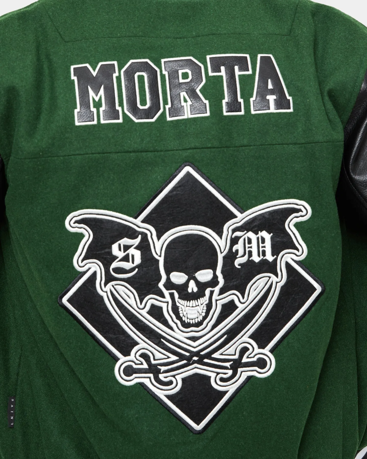 Saint Morta Graveyard Varsity Jacket Dark Green/Black