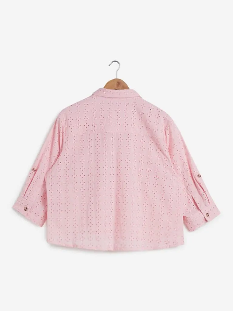 Sassy Soda Curves Light Pink Crop Jacket