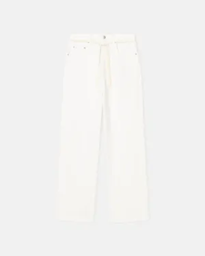 Sato - Belted Denim Pants - Off White