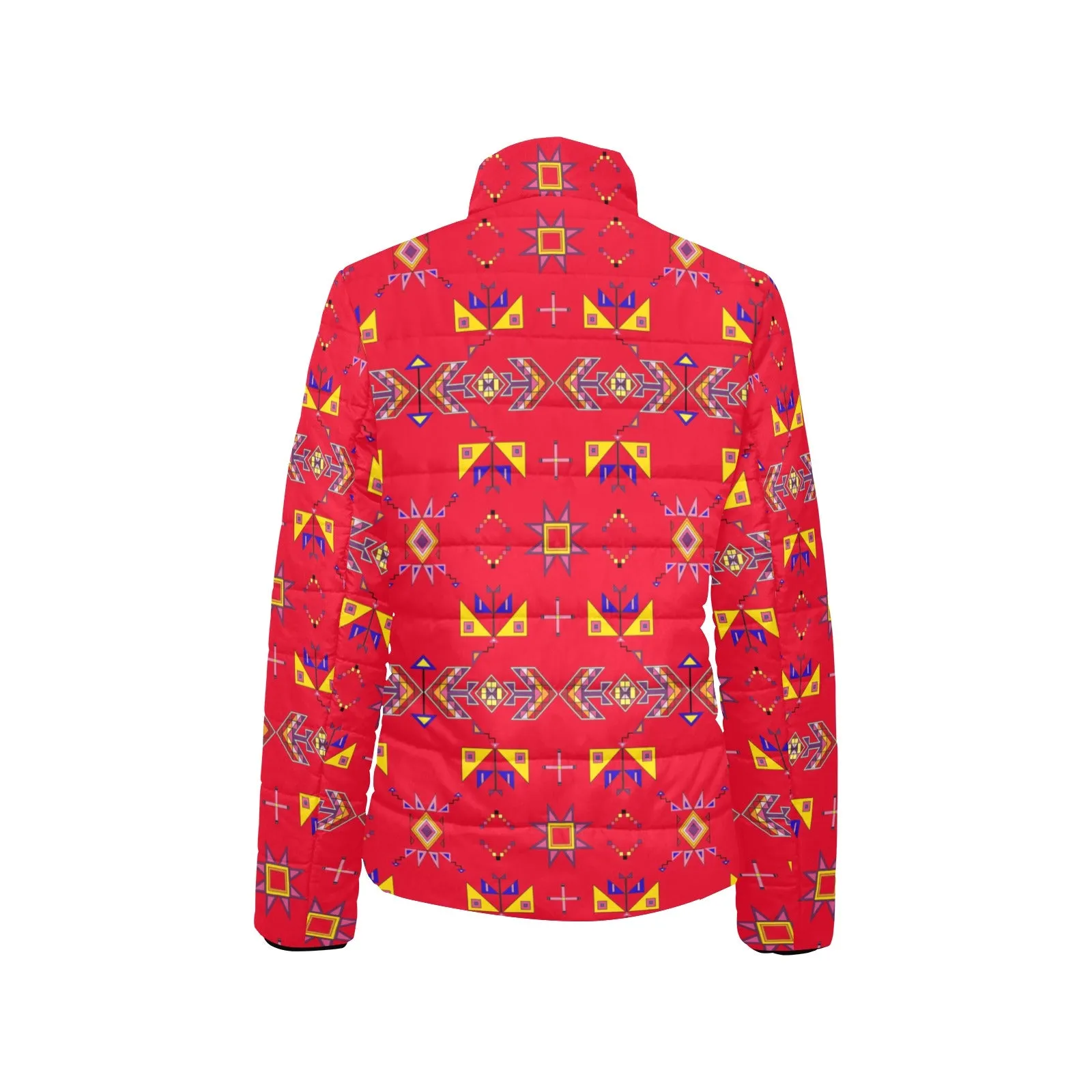 Scattered Generations Red Women's Padded Jacket